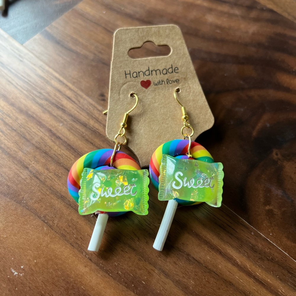 Rainbow Lollipop Earrings